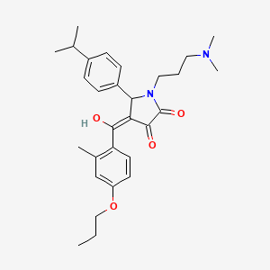 1-[3-(dimethylamino)propyl]-3-hydroxy-4-[(2-methyl-4-propoxyphenyl)carbonyl]-5-[4-(propan-2-yl)phenyl]-1,5-dihydro-2H-pyrrol-2-one