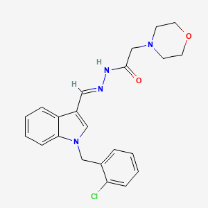 N'-{(E)-[1-(2-chlorobenzyl)-1H-indol-3-yl]methylidene}-2-(morpholin-4-yl)acetohydrazide