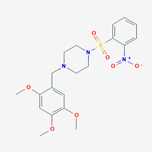 1-[(2-Nitrophenyl)sulfonyl]-4-(2,4,5-trimethoxybenzyl)piperazine