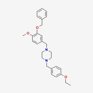 1-[3-(Benzyloxy)-4-methoxybenzyl]-4-(4-ethoxybenzyl)piperazine