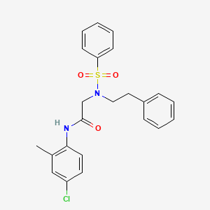 N-(4-Chloro-2-methylphenyl)-2-[N-(2-phenylethyl)benzenesulfonamido]acetamide