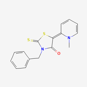 molecular formula C16H14N2OS2 B11638582 (5E)-3-benzyl-5-(1-methylpyridin-2(1H)-ylidene)-2-thioxo-1,3-thiazolidin-4-one 