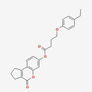 4-Oxo-1,2,3,4-tetrahydrocyclopenta[c]chromen-7-yl 4-(4-ethylphenoxy)butanoate