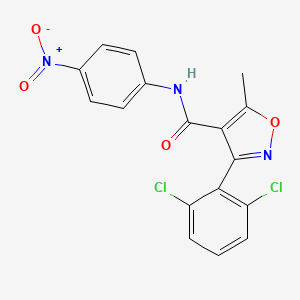 3-(2,6-dichlorophenyl)-5-methyl-N-(4-nitrophenyl)-1,2-oxazole-4-carboxamide