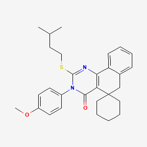 3-(4-Methoxyphenyl)-2-[(3-methylbutyl)sulfanyl]-4,6-dihydro-3H-spiro[benzo[H]quinazoline-5,1'-cyclohexan]-4-one