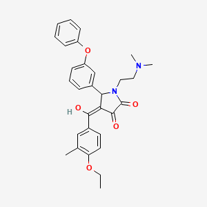 1-[2-(dimethylamino)ethyl]-4-(4-ethoxy-3-methylbenzoyl)-3-hydroxy-5-(3-phenoxyphenyl)-1,5-dihydro-2H-pyrrol-2-one