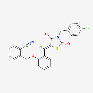 2-[(2-{(Z)-[3-(4-chlorobenzyl)-2,4-dioxo-1,3-thiazolidin-5-ylidene]methyl}phenoxy)methyl]benzonitrile