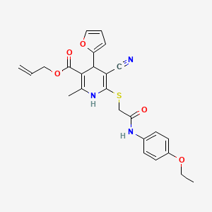 Prop-2-en-1-yl 5-cyano-6-({2-[(4-ethoxyphenyl)amino]-2-oxoethyl}sulfanyl)-4-(furan-2-yl)-2-methyl-1,4-dihydropyridine-3-carboxylate