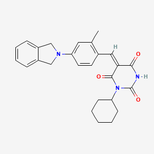 (5Z)-1-cyclohexyl-5-[4-(1,3-dihydro-2H-isoindol-2-yl)-2-methylbenzylidene]pyrimidine-2,4,6(1H,3H,5H)-trione