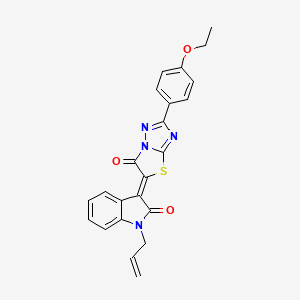 5-(1-Allyl-2-oxoindolin-3-ylidene)-2-(4-ethoxyphenyl)thiazolo[3,2-b][1,2,4]triazol-6(5H)-one