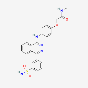 molecular formula C25H25N5O4S B11638701 N-methyl-2-[4-({4-[4-methyl-3-(methylsulfamoyl)phenyl]phthalazin-1-yl}amino)phenoxy]acetamide 