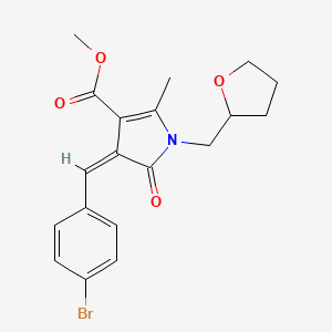 methyl (4Z)-4-(4-bromobenzylidene)-2-methyl-5-oxo-1-(tetrahydrofuran-2-ylmethyl)-4,5-dihydro-1H-pyrrole-3-carboxylate