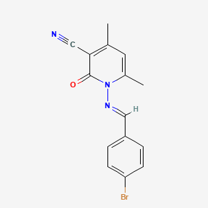 1-{[(E)-(4-bromophenyl)methylidene]amino}-4,6-dimethyl-2-oxo-1,2-dihydropyridine-3-carbonitrile