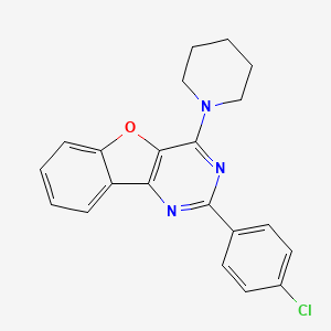 Pyrimido[5,4-b]benzofurane, 2-(4-chlorophenyl)-4-(1-piperidyl)-