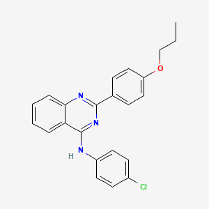 molecular formula C23H20ClN3O B11638793 N-(4-chlorophenyl)-2-(4-propoxyphenyl)quinazolin-4-amine 