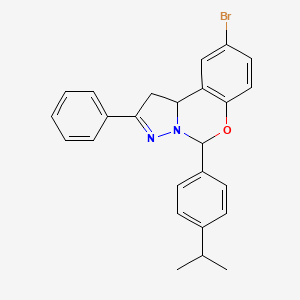 9-Bromo-5-(4-isopropylphenyl)-2-phenyl-1,10b-dihydropyrazolo[1,5-c][1,3]benzoxazine