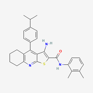 molecular formula C29H31N3OS B11638866 3-amino-N-(2,3-dimethylphenyl)-4-[4-(propan-2-yl)phenyl]-5,6,7,8-tetrahydrothieno[2,3-b]quinoline-2-carboxamide 