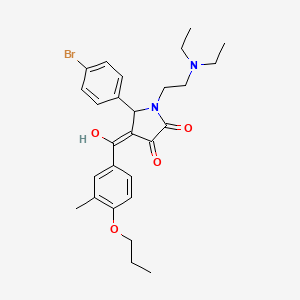 5-(4-bromophenyl)-1-[2-(diethylamino)ethyl]-3-hydroxy-4-[(3-methyl-4-propoxyphenyl)carbonyl]-1,5-dihydro-2H-pyrrol-2-one