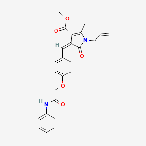 methyl (4Z)-2-methyl-5-oxo-4-{4-[2-oxo-2-(phenylamino)ethoxy]benzylidene}-1-(prop-2-en-1-yl)-4,5-dihydro-1H-pyrrole-3-carboxylate