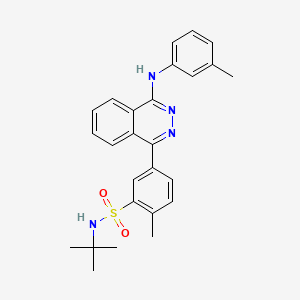 N-tert-butyl-2-methyl-5-{4-[(3-methylphenyl)amino]phthalazin-1-yl}benzenesulfonamide