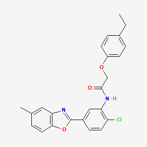 N-[2-chloro-5-(5-methyl-1,3-benzoxazol-2-yl)phenyl]-2-(4-ethylphenoxy)acetamide