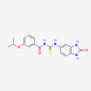 N-[(2-oxo-2,3-dihydro-1H-benzimidazol-5-yl)carbamothioyl]-3-(propan-2-yloxy)benzamide