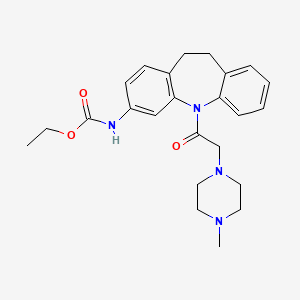 Ethyl N-{5-[2-(4-methylpiperazino)acetyl]-10,11-dihydro-5H-dibenzo[B,F]azepin-3-YL}carbamate