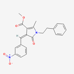 methyl (4Z)-2-methyl-4-(3-nitrobenzylidene)-5-oxo-1-(2-phenylethyl)-4,5-dihydro-1H-pyrrole-3-carboxylate