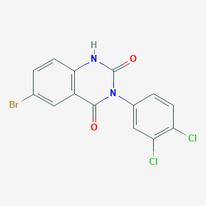 molecular formula C14H7BrCl2N2O2 B11639031 6-bromo-3-(3,4-dichlorophenyl)-1H-quinazoline-2,4-dione CAS No. 378210-55-0