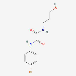 molecular formula C11H13BrN2O3 B11639045 N-(4-bromophenyl)-N'-(3-hydroxypropyl)ethanediamide 