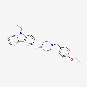 3-{[4-(4-ethoxybenzyl)piperazin-1-yl]methyl}-9-ethyl-9H-carbazole