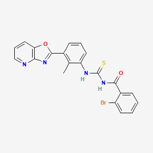 2-bromo-N-{[2-methyl-3-([1,3]oxazolo[4,5-b]pyridin-2-yl)phenyl]carbamothioyl}benzamide