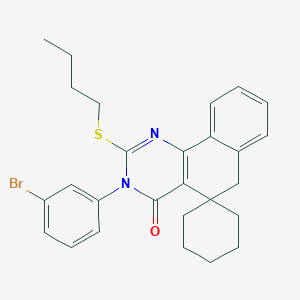 3-(3-bromophenyl)-2-(butylsulfanyl)-3H-spiro[benzo[h]quinazoline-5,1'-cyclohexan]-4(6H)-one