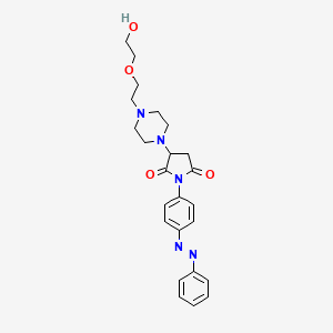 2,5-Pyrrolidinedione, 3-[4-[2-(2-hydroxyethoxy)ethyl]-1-piperazinyl]-1-[4-(2-phenyldiazenyl)phenyl]-