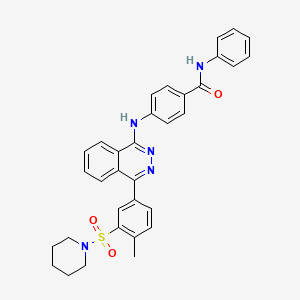 4-({4-[4-methyl-3-(piperidin-1-ylsulfonyl)phenyl]phthalazin-1-yl}amino)-N-phenylbenzamide