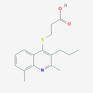 3-[(2,8-Dimethyl-3-propylquinolin-4-yl)sulfanyl]propanoic acid