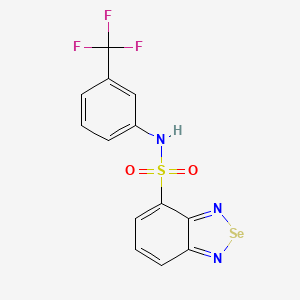 molecular formula C13H8F3N3O2SSe B11639223 N-[3-(trifluoromethyl)phenyl]-2,1,3-benzoselenadiazole-4-sulfonamide 