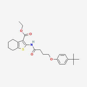 Ethyl 2-{[4-(4-tert-butylphenoxy)butanoyl]amino}-4,5,6,7-tetrahydro-1-benzothiophene-3-carboxylate