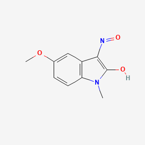 molecular formula C10H10N2O3 B11639266 (3E)-3-(Hydroxyimino)-5-methoxy-1-methyl-2,3-dihydro-1H-indol-2-one 