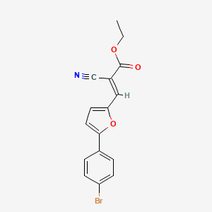 molecular formula C16H12BrNO3 B11639280 3-[5-(4-Bromo-phenyl)-furan-2-yl]-2-cyano-acrylic acid ethyl ester 