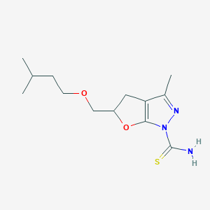 3-methyl-5-[(3-methylbutoxy)methyl]-4,5-dihydro-1H-furo[2,3-c]pyrazole-1-carbothioamide