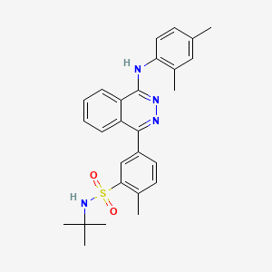 molecular formula C27H30N4O2S B11639401 N-tert-butyl-5-{4-[(2,4-dimethylphenyl)amino]phthalazin-1-yl}-2-methylbenzenesulfonamide 