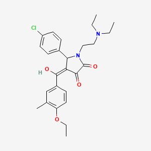 5-(4-chlorophenyl)-1-[2-(diethylamino)ethyl]-4-(4-ethoxy-3-methylbenzoyl)-3-hydroxy-2,5-dihydro-1H-pyrrol-2-one