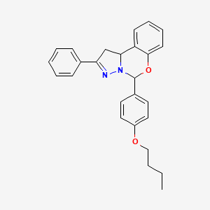 5-(4-Butoxyphenyl)-2-phenyl-1,10b-dihydropyrazolo[1,5-c][1,3]benzoxazine