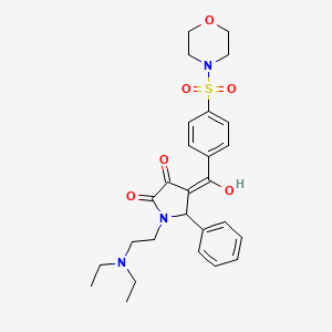 1-[2-(diethylamino)ethyl]-3-hydroxy-4-{[4-(morpholin-4-ylsulfonyl)phenyl]carbonyl}-5-phenyl-1,5-dihydro-2H-pyrrol-2-one