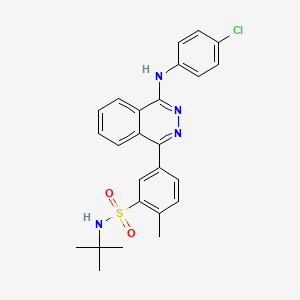 N-tert-butyl-5-{4-[(4-chlorophenyl)amino]phthalazin-1-yl}-2-methylbenzenesulfonamide