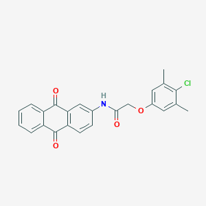 2-(4-chloro-3,5-dimethylphenoxy)-N-(9,10-dioxo-9,10-dihydroanthracen-2-yl)acetamide