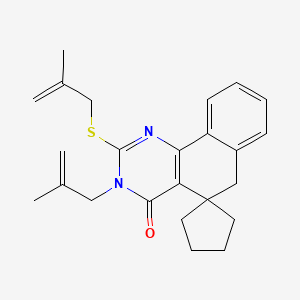 3-(2-Methylprop-2-EN-1-YL)-2-[(2-methylprop-2-EN-1-YL)sulfanyl]-4,6-dihydro-3H-spiro[benzo[H]quinazoline-5,1'-cyclopentan]-4-one