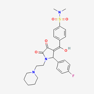 4-({2-(4-fluorophenyl)-4-hydroxy-5-oxo-1-[2-(piperidin-1-yl)ethyl]-2,5-dihydro-1H-pyrrol-3-yl}carbonyl)-N,N-dimethylbenzenesulfonamide