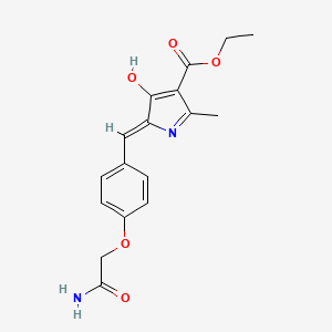 ethyl (5Z)-5-[4-(2-amino-2-oxoethoxy)benzylidene]-2-methyl-4-oxo-4,5-dihydro-1H-pyrrole-3-carboxylate